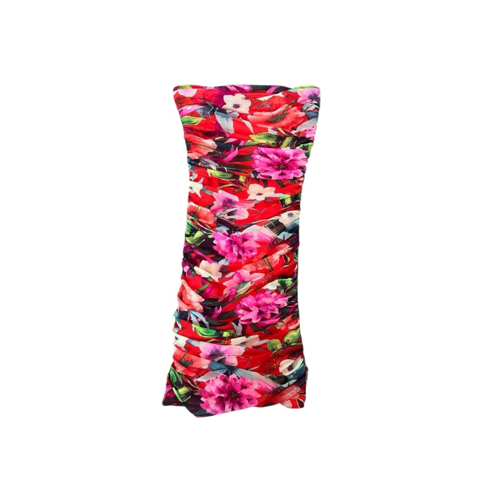 EXPRESS Floral Strapless Bodycon Dress Size 4 - Picture 4 of 7